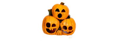 Calabaza plástica con luz naranja