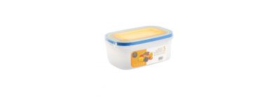 Tupper almacenamiento plástico rectangular con tapa 400-700ml 1.1-2-2.4l 5und std