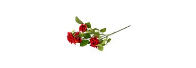Flor artificial 5 rosas rojas