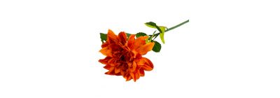 Flor artificial dalia naranja