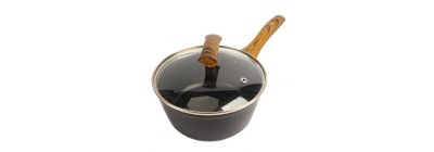Olla aluminio antiadherente 18cm negro