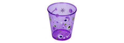 Vaso ojos y huesos morado