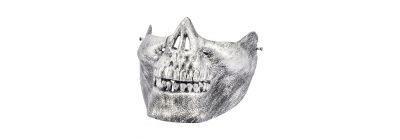 Máscara calavera plateada