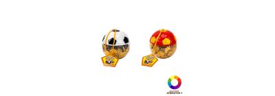 Bola fútbol con chocolates
