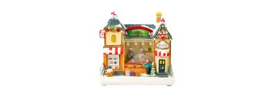 Villa navideña Candy house con luz movimiento 25x15x24.5cm multicolor