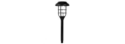 Lampara solar para jardín negro
