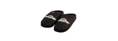 Pantufla para hombre lisa estampado central perk negro