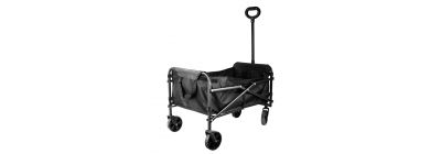 Carrito metal para playa con bolsa negro
