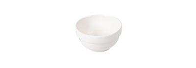 Bowl porcelana liso con borde 4pulg blanco