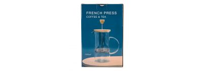 Prensa para café/té vidrio transparente