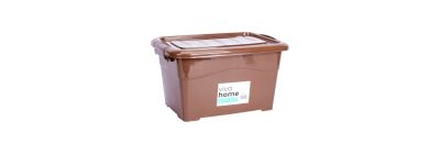 Caja plástica con asa y ruedas 30l surtido