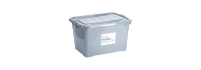 Caja plástica lisa con tapa 70l surtido