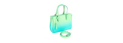 Bolso casual para dama verde y celeste