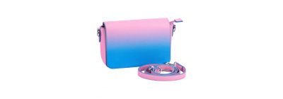 Bolso casual para dama rosado y celeste