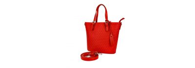 Bolso casual para dama rojo y plateado