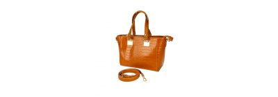 Bolso casual para dama marrón y dorado