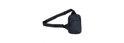 Bolso tela doble zipper negro