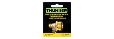 Conector macho de bronce