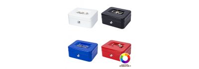 Caja metálica con cierre y asa