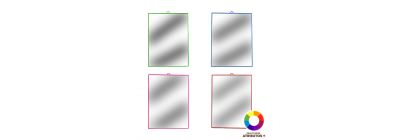Espejo plástico rectangular