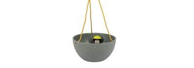 Maceta colgante gris