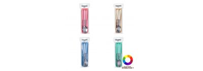 Cubiertos metálicos con estuche