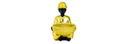 Figura decorativa dorado y negro