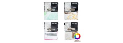 Cortina baño estampada con ganchos