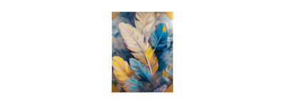 Cuadro decorativo pluma multicolor