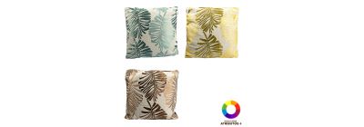 Cojín estampado hojas surtido