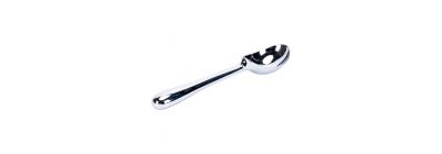 Cuchara metálica para helado plateado