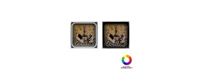 Reloj pared Chef 23cm negro