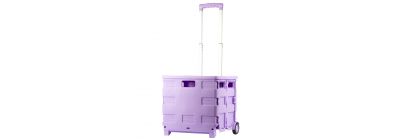 Carro plegable con ruedas 25kg lila