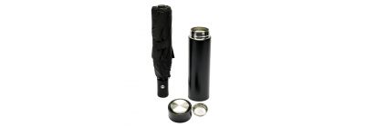 Set regalo envase con sombrilla negro