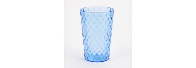 Vaso acrílico con relieve rombos verde
