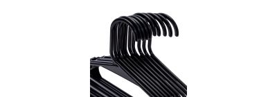 Ganchos ropa 10und negro