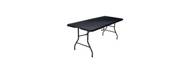 Mesa plegable lisa negro