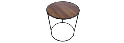 Mesa redonda madera y metal