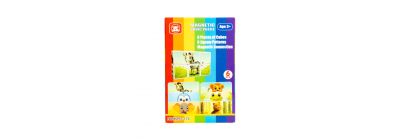 Rompecabeza cubo magnético animales 6pzas +3a