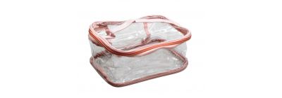 Cosmetiquera plástica bicolor