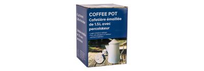Cafetera loza con tapa 6 tazas 1.5l blanco