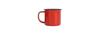 Jarra metálica 140ml rojo y negro