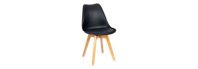 Silla con base madera 53x48.5x82.5cm surtido