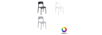Silla plástica 55.5x45x84cm surtido
