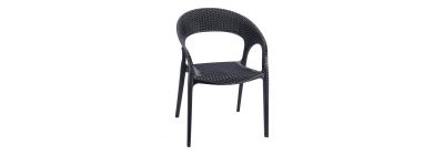 Silla plástica con brazo 60x60x82