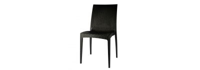 Silla con relieve entrelazado negro