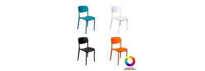 Silla plástica 38x49x78cm surtido