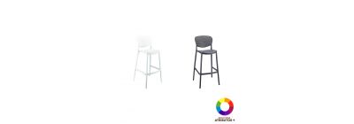 Silla plástica alta perforada Surtido