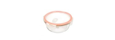 Tupper almacenamiento vidrio con tapa 970ml coral