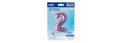 Globo metálico número 2 oro rosa